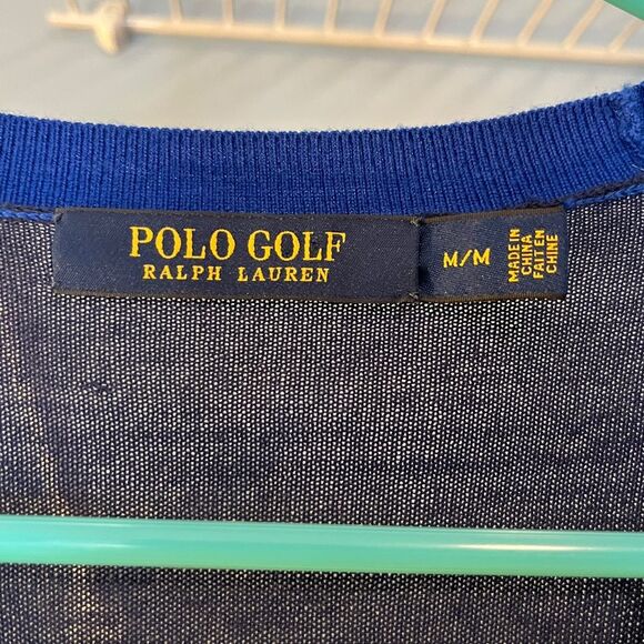 Polo Golf Ralph Lauren fine merino wool l/s lightweight cardigan sweater sz m - Picture 2 of 6